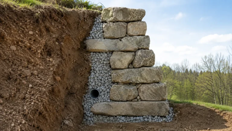 Drenážní trubka za opěrnou zdí: proč jí po&nbsp;30 letech praxe nevěříme jako hlavnímu řešení